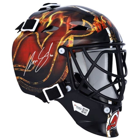 Akira Schmid Autographed New Jersey Devils Mini Goalie Mask Fanatics
