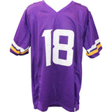 Justin Jefferson Autographed Pro Style XL Purple Jersey Beckett Witness 50140