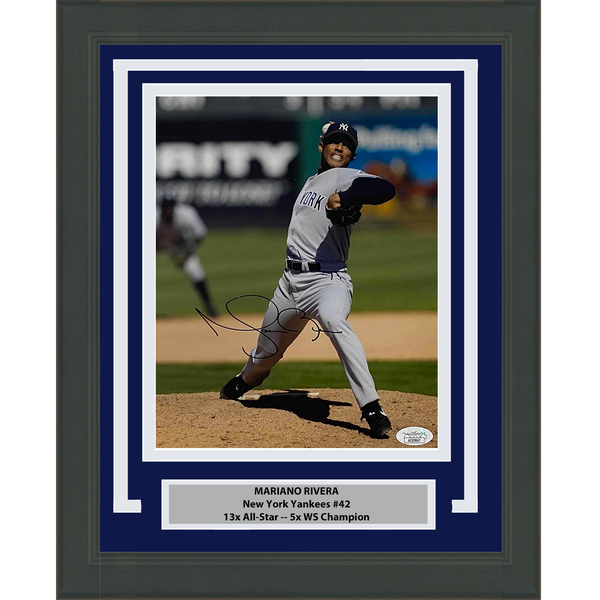 Framed Autographed/Signed Mariano Rivera New York Yankees 8x10 Photo JSA COA