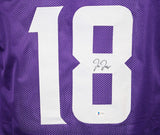 Justin Jefferson Autographed/Signed Pro Style XL Purple Jersey Beckett 27710
