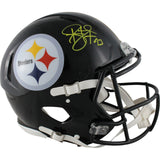 Troy Polamalu Autographed Pittsburgh Steelers Pro Helmet Beckett Witness 50272
