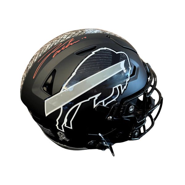 JOSH ALLEN SIGNED BUFFALO BILLS F/S STS5 SPEEDFLEX AUTHENTIC HELMET BECKETT QR