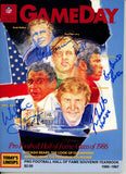 Tarkenton Hornung Houston Lanier Signed Hall of Fame 1986 Program JSA 55064