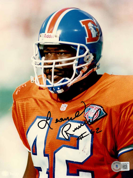 Leonard Russell Autographed Denver Broncos 8x10 Photo Beckett 50440