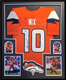 FRAMED DENVER BRONCOS BO NIX AUTOGRAPHED SIGNED JERSEY BECKETT HOLOGRAM