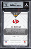 49ers Joe Montana Signed 2020 Panini Illusions HS #10 Card Auto 10! BAS Slabbed