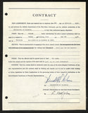 Lynn St. John HOF Signed 1941 Contract Ohio State & Illinois JSA 198969