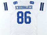 Luke Schoonmaker Autographed White Pro Style Jersey - Prova *Silver