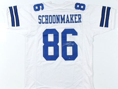 Luke Schoonmaker Autographed White Pro Style Jersey - Prova *Silver