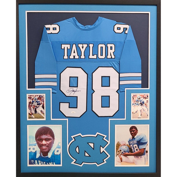 Lawrence Taylor UNC North Carolina Autographed Signed Framed Jersey JSA