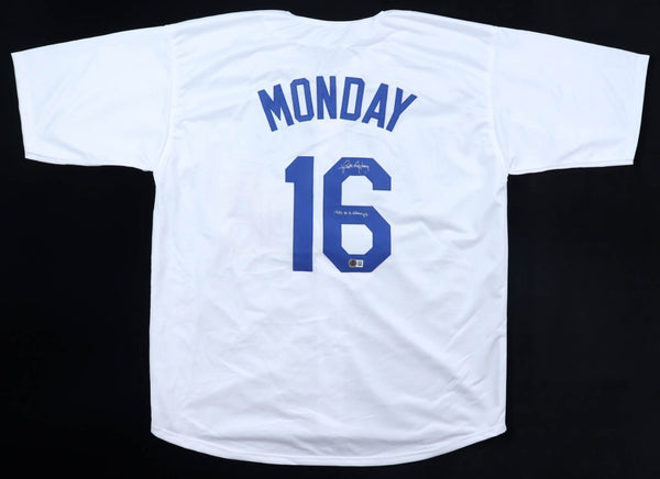 Rick Monday Signed Los Angeles Dodgers Jersey Inscribed 1981 W.S Champs /Beckett