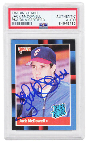 Jack McDowell Signed White Sox 1988 Donruss Rookie Card #47 - (PSA Slabbed)