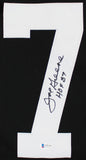 Joe Greene "HOF 87" Authentic Signed Black Pro Style Framed Jersey BAS Witnessed