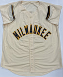 Brewers Catcher WILLIAM CONTRERAS Signed Custom Replica Cream Jersey AUTO