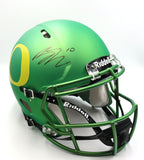 Bo Nix Autographed Candy Apple Green Oregon Ducks Pro Speed Helmet Beckett COA