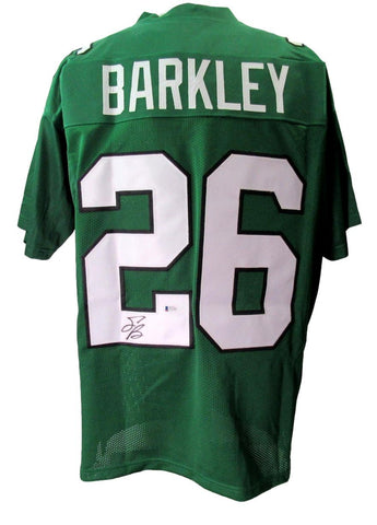Saquon Barkley Signed/Auto Custom Football Jersey Eagles BAS/Beckett 198321
