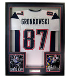 Rob Gronkowski Signed/Autographed Football Jersey Patriots Framed PSA/DNA 199502