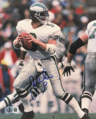 Jim McMahon Autographed 8x10 Photo Philadelphia Eagles Beckett BAS QR #BS12951