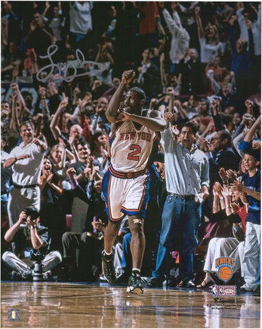 Larry Johnson New York Knicks Autographed 16" x 20" Celebration Photograph
