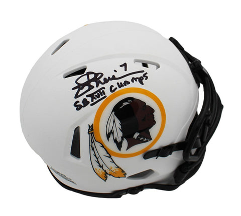 Joe Theismann Signed Washington Commanders Speed Lunar Mini Helmet -SB XVII
