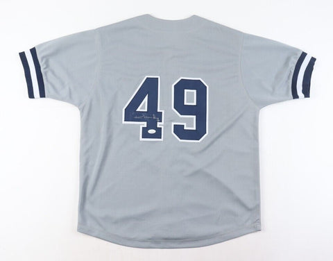 Ron Guidry Signed New York Yankees Gray Road Jersey (JSA COA) 4xAll Star Pitcher
