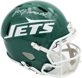 JOE NAMATH AUTOGRAPHED JETS 1978-89 GREEN FULL SIZE HELMET PSA/DNA 243281