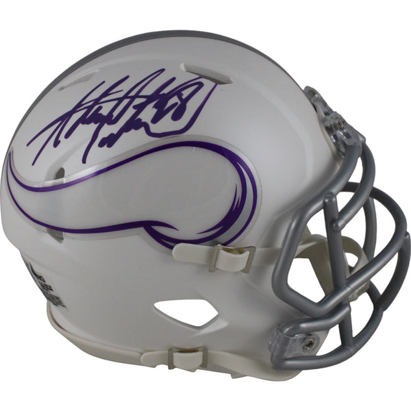 Adrian Peterson Autographed Minnesota Vikings 24 Alt Mini Helmet Beckett 49255