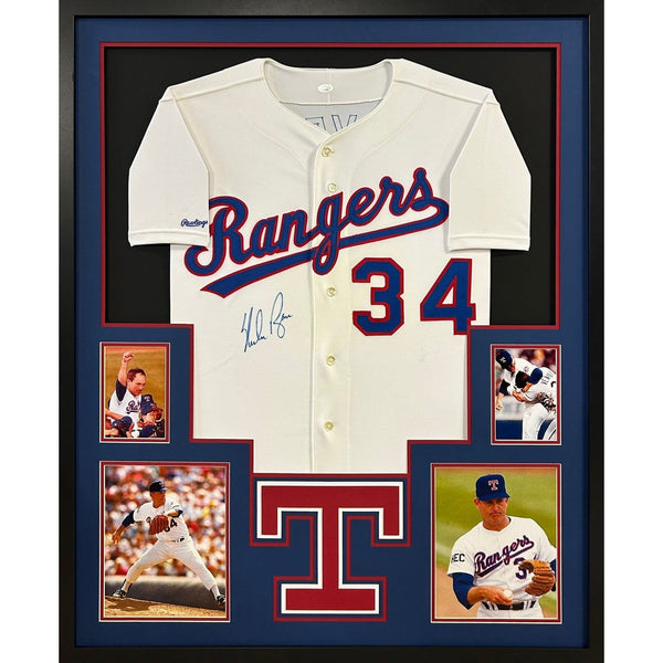 Nolan Ryan Autographed Signed Framed Texas Rangers Jersey JSA