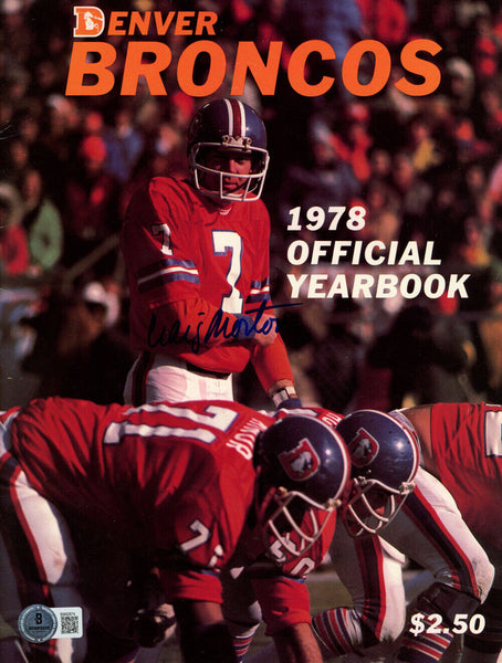 Craig Morton Signed Denver Broncos 1978 Official Yearbook Beckett 45489