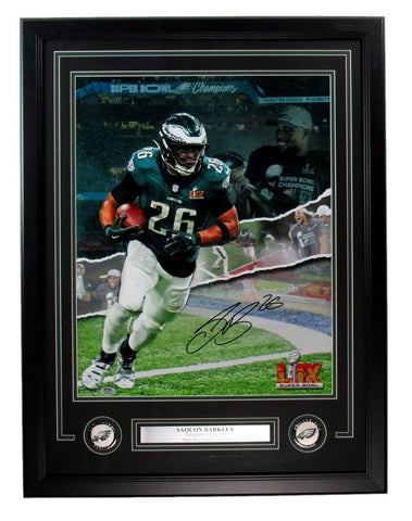 Saquon Barkley Signed/Auto 16x20 Photo Philadelphia Eagles Framed PSA 195288
