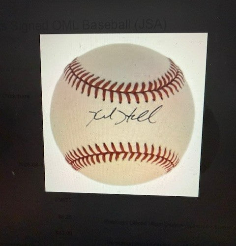 Kyle Hendricks Signed OML Baseball (JSA COA) Cubs 2016 Game 7 Starting Pitcher