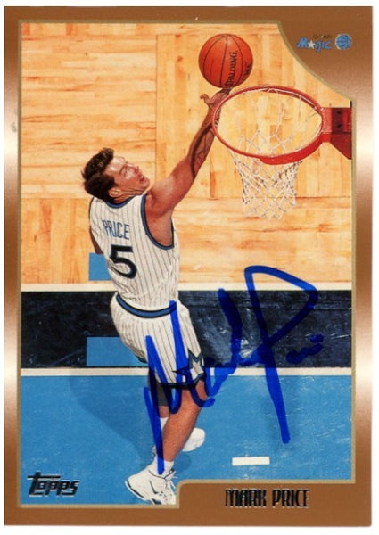Mark Price Autographed/Signed 1998-1999 Topps #75 Trading Card Beckett 52516