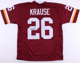 Paul Krause SIGNED Jersey - PSA/DNA - Autographed w/ Photo - Burgundy