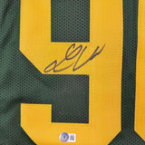 Framed Autographed/Signed Lukas Van Ness 33x42 Green Bay CR Jersey BAS COA