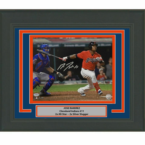 FRAMED Autographed/Signed JOSE RAMIREZ Cleveland Indians 11x14 Photo PSA/DNA COA