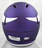 Justin Jefferson Autographed Vikings F/S Tribute Speed Helmet - Beckett W Holo