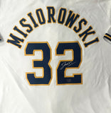 Brewers JACOB MISIOROWSKI Signed Official Nike Cream Milw. Jersey AUTO - Prova