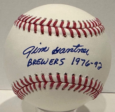Brewers Infielder JIM GANTNER Signed Official MLB Baseball AUTO w/ "1976-92" BAS