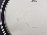 Van Halen Autographed Framed Drumhead 4 Sigs Eddie & Sammy Beckett AB74111