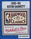 Timberwolves Kevin Garnett Signed Blue 1995-96 M&N HWC Jersey BAS Witnessed