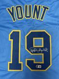 ROBIN YOUNT - Milwaukee Brewers - Signed Custom Powder Blue Jersey AUTO - BAS