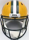 Aaron Jones Autographed Packers Yellow Full Size Helmet Beckett Witness 1W406046