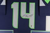 SAM DARNOLD (Seahawks blue TOWER) Signed Autographed Framed Jersey Beckett