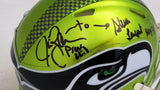 LARGENT & ZORN AUTOGRAPHED SEAHAWKS FLASH GREEN SPEED MINI HELMET MCS 211062