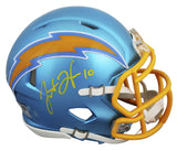 Chargers Justin Herbert Signed Flash Speed Mini Helmet W/ Case Fanatics