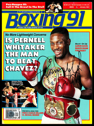 Pernell Whitaker Autographed Signed Magazine Beckett BAS QR #BM37844