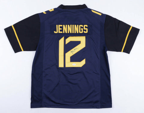 Gary Jennings Signed West Virginia Mountaineers Custom Jersey (JSA COA)