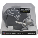 Randy Moss Autographed New England Patriots Slate Mini Helmet Beckett 46938