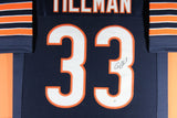 CHARLES TILLMAN (Bears navy TOWER) Signed Autographed Framed Jersey JSA