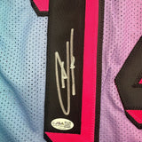 Framed Autographed/Signed Tyler Herro 35x39 Miami Vice Jersey JSA COA